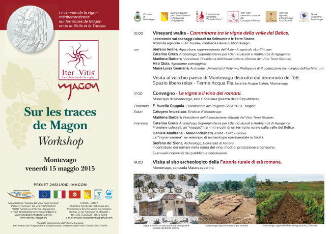 Venerdì 15 maggio 2015 a Montevago “Workshop: sur les traces de Magon”